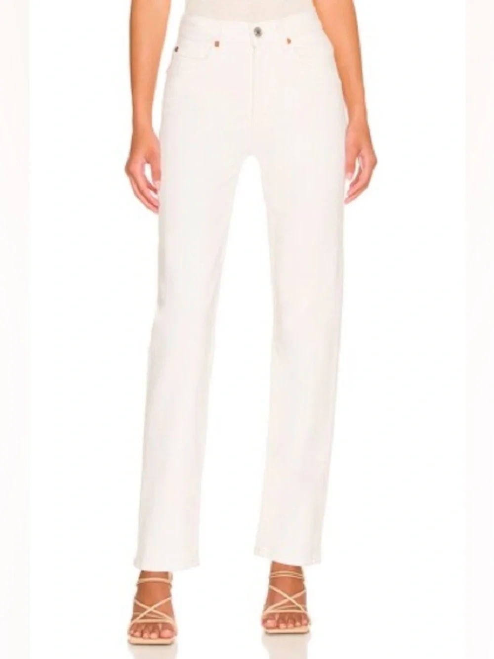 Re/Done Originals 70's Straight Jeans in Vintage White Women Size 23 NWT $250 - Picture 4 of 12